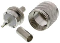 j01040a0657 Telegartner, Plug Cable Mount UHF Connector, Crimp Termination, Straight Body