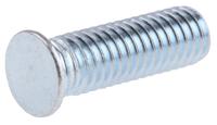 827-445 RS PRO Steel Zinc plated & clear Passivated Self Clinching Stud, M6, length-20mm