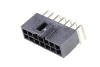 1053141114 Molex 105314 Series Right Angle Through Hole PCB Header, 14 Contact(s), 2.5 mm Pitch, 2 Row, Shrouded