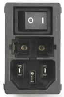 kmf1111111 Schurter 1A, 250 V ac Male Snap-In Filtered IEC Connector 2 Pole KMF1.1111.11, Solder 2 Fuse
