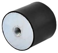 185-4485 RS PRO Cylindrical M8 Anti Vibration Mount, Female Buffer Foot with 50.8kg Compression Load