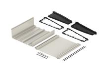 92385250hmt1 Bopla Alu-Topline Series Natural Anodized ABS, Aluminium Desktop Enclosure, Sloped Front, 232.60 x 250 x 86.20mm