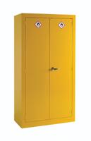 314-7663 RS PRO Yellow Steel Lockable 2 Door Hazardous Substance Cabinet, 1830mm x 915mm x 459mm