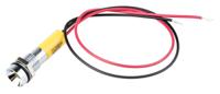 723-9592 RS PRO Yellow Panel Mount Indicator, 220V ac, 8mm Mounting Hole Size, Lead Wires Termination, IP67