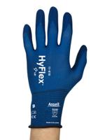 11818100 Ansell Hyflex Blue Nylon, Spandex Work Gloves, Size 10, Nitrile Foam Coating