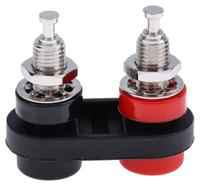 bu-p2269 Mueller Electric 15A, Black/Red Binding Post With Brass Contacts and Nickel Plated