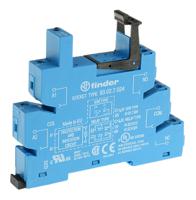 93027024 Finder 93 24V dc DIN Rail Relay Socket, for use with 38.62, 38.52 Series Relay