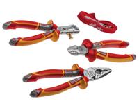 nw784-3k NWS NW784 3-Piece Combination Plier Set, Straight Tip, VDE/1000V, 140 mm Overall