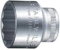 02010019 STAHLWILLE 3/8 in Drive 19mm Standard Socket, 12 point, 32 mm Overall Length