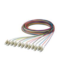 1208101 Phoenix Contact LC x 12 to Unterminated Multi Mode Fibre Optic Cable, 50/125μm, 2.5m
