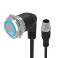 82-665a1134 EAO 82 Series Illuminated Push Button Switch, Momentary, Panel Mount, 22mm Cutout, 1CO, Green LED, 35V, IP65, IP67