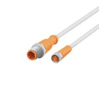 evw089 ifm electronic Male 1 way M12 to Female 1 way M8 Sensor Actuator Cable, 3 m