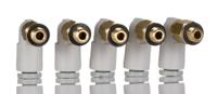 kq2l04-m5a SMC KQ2 Series Elbow Threaded Adaptor, M5 Male to Push In 4 mm, Threaded-to-Tube Connection Style