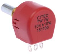 tw1103ka TE Connectivity TW 10kΩ Rotary Potentiometer 1-Gang Panel Mount, TW1103KA
