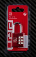 781-6041 RS PRO Combination Aluminium Combination Padlock, 5mm Shackle, 30mm Body