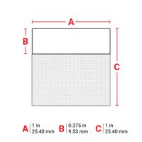 m6-19-427-bl Brady B-427 Blue, Transparent Label, 25.40mm Width, 9.53mm Height, 250 Qty