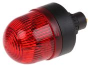 20710075 Werma EM 207 Series Red Steady Beacon, 24 V ac/dc, Panel Mount, LED Bulb, IP65