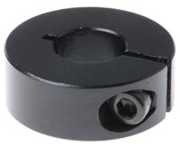 046101010 Huco Shaft Collar, One Piece, Clamp Screw, Bore 10mm, OD 24mm, W 9mm, Steel