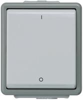 5ta4702 Siemens Grey Rocker Light Switch, 1 Gang, Delta
