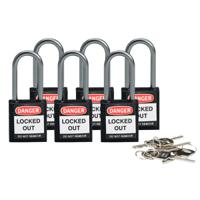 814125 Brady LOTO-9 Padlock Aluminium, Nylon Safety Padlock, 4.72mm Shackle, 32.00mm Body