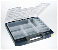 134835 Raaco 12 Cell Blue PC, PP Compartment Box, 55mm x 354mm x 323mm