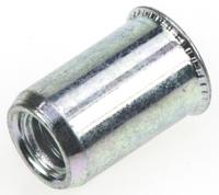 623-5511 POP Galvanised, M6 Steel Threaded Insert, 10.5mm diameter 9.6mm Depth 14.8mm