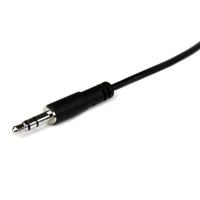 mu2mmfs StarTech.com Male 3.5mm Stereo Jack to Male 3.5mm Stereo Jack Aux Cable, Black, 2m MU2MMFS