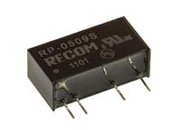 rp-0509s Recom RP DC-DC Converter, 9V dc/ 111mA Output, 4.5 → 5.5 V dc Input, 1W, Through Hole, +85°C Max Temp -40°C Min