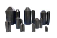 416-12046-1612-1-b5w2-po-x-bk HellermannTyton End Cap Black, Polyolefin Cross Linked (POX) Adhesive Lined, 12mm