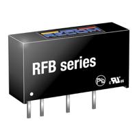 rfb-0505s Recom RFB DC-DC Converter, 5V dc/ 200mA Output, 4.5 → 5.5 V dc Input, 1W, Through Hole, +85°C Max Temp -40°C Min