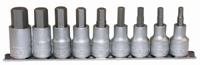 m1212 Teng Tools 9-Piece Metric 1/2 in Bit Socket Set , Hex Bit
