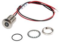 139-3378 RS PRO White Panel Mount Indicator, 1.8 → 3.3V dc, 10mm Mounting Hole Size, Lead Wires Termination, IP67