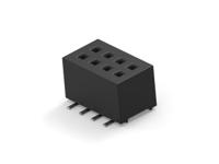 1mm-r-d04-vs-00-f-trp TE Connectivity 1MM-R Series Vertical Board Mount PCB Socket, 8-Contact, 2-Row, 1mm Pitch, Surface Mount Termination
