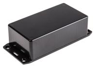 1591csflbk Hammond 1591 Series Black ABS Enclosure, IP54, Flanged, Black Lid, 120 x 65 x 36mm