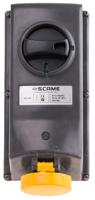 4021670 Scame IP67 Yellow Panel Mount 2P + E Right Angle Industrial Power Socket, Rated At 16A, 110 V