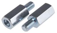 603-520 RS PRO Standoff, M6 x M6 Thread, 18mm Body, Steel, Male/Female, 10mm Stud