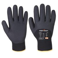 a146bkrxl Portwest Black Polyester, Nitrile Sandy, Acrylic, Elastic Glove 60 mm