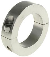 046202040 Huco Shaft Collar, Two Piece, Clamp Screw, Bore 40mm, OD 60mm, W 15mm, Stainless Steel