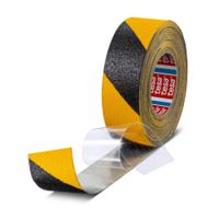 60955-00000-02 Tesa 60955 Black, Yellow Aluminium Foil 18m Adhesive Anti-slip Tape, 0.75mm Thickness