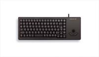 g84-5400lumfr-2 Cherry G84-5400 Wired USB Trackball Keyboard, AZERTY, Black