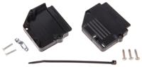 863093c50alf Amphenol Communications Solutions 863093C Series Thermoplastic Angled, Straight D Sub Backshell, 50 Way, Strain Relief
