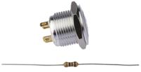 175-8484 RS PRO Illuminated Push Button Switch, Momentary, Panel Mount, 16mm Cutout, SPST, Green LED, 36V dc, IP67