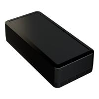 192-0765 RS PRO Black ABS Enclosure, IP54, IK07, Black Lid, 189.9 x 89.8 x 50.5mm