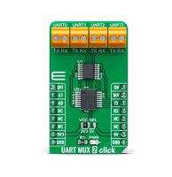 mikroe-4494 MikroElektronika UART MUX 2 Click MAX399 Sensor Add-On Board for Communication, Data-Acquisition Systems MIKROE-4494