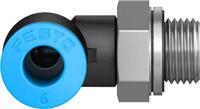 qsl-g18-6 Festo QS Series Elbow Threaded Adaptor, G 1/8 Male to Push In 6 mm, Threaded-to-Tube Connection Style, 186117