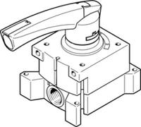 vher-p-h-b43c-g14 Festo Rod Lever 4/3 closed Pneumatic Manual Control Valve VHER Series, 1/4, 3515361