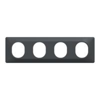 s340708 Schneider Electric Anthracite, 4 Gang, Ovalis C Series