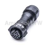 cd-12bmma-ql8mp0 Amphenol Industrial Circular Connector, 12 Contacts, Cable, Standard Connector, Plug, Male, IP68, X-LOK Series