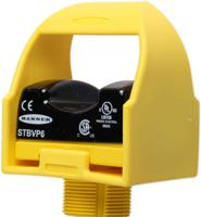 stbvp6 Banner 1 Button Self-Checking Optical Touch Buttons, Yellow, STB Series
