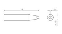 rtm-015-s Weller RTM 015 S ou RT4 1.5 mm Screwdriver Soldering Iron Tip for use with WXMP, WMRP